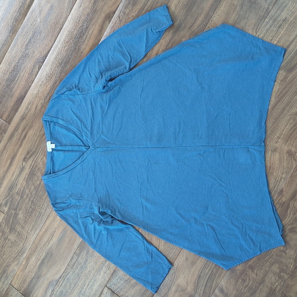 Garnet Hill Pop-Over V-Neck Asymmetrical Tunic